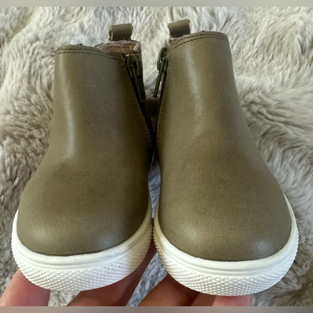 CONSCIOUSLY BABY LEATHER CHELSEA BOOT green size 5